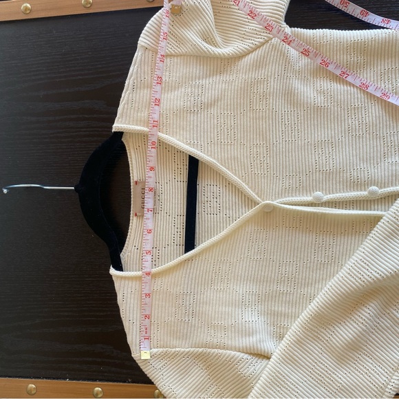 Gucci monogram button up sweater 100% cotton - Picture 5 of 9